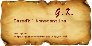 Gazsó Konstantina névjegykártya